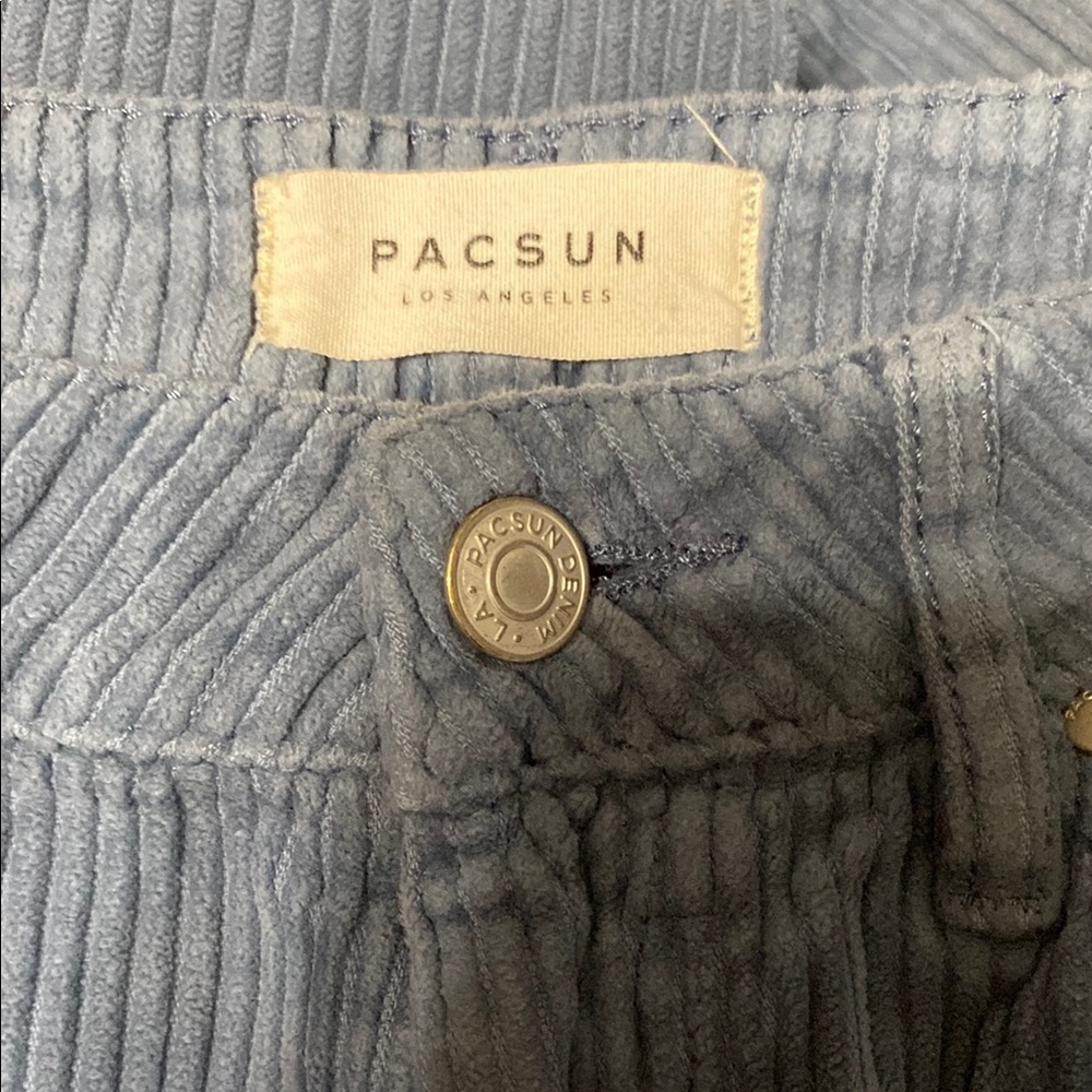 Pacsun Blue Corduroy High Rise Mom Jeans Size 25 - Picture 4 of 6